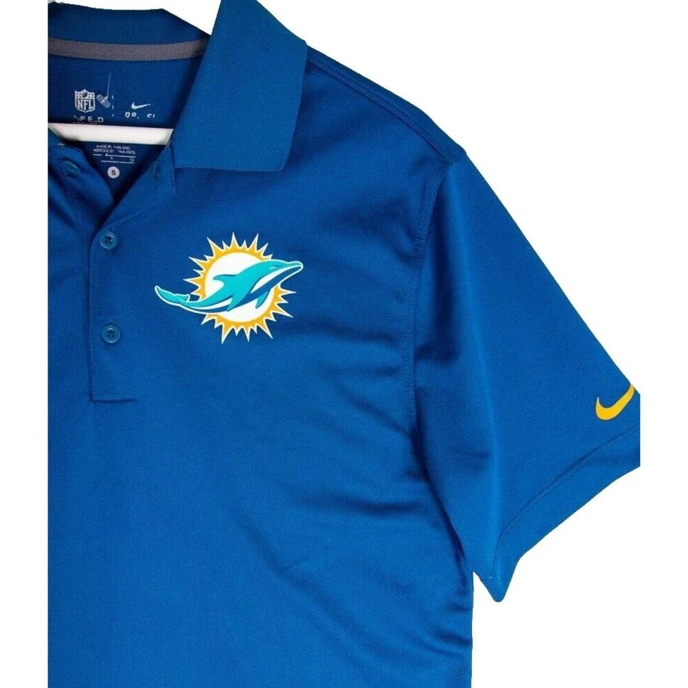 NFL Nike Dri-Fit Miami Dolphins Golf Polo Shirt Men’s M Aqua Short Sleeve